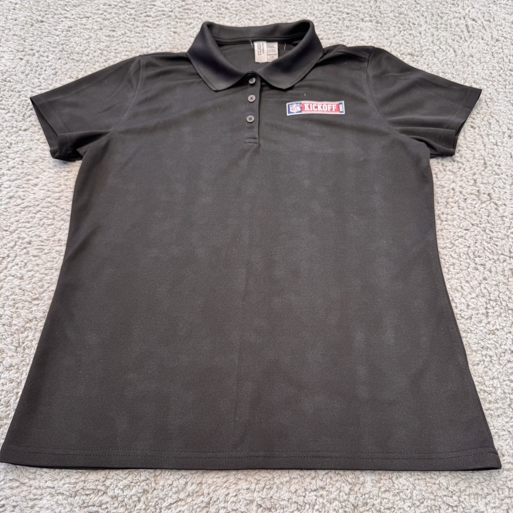 Clique NFL Kickoff Black Short Sleeve Polo Shirt Women's Size‎ Large